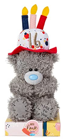 Me To You Bear 17,8 cm großer Hut zum 16. Geburtstag, Grau