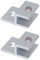 Lot de 2 pinces à verre en forme de H avec bras de serrage épais, en alliage d'aluminium, pinces à fixation murale pour miroir (7-9 mm)
