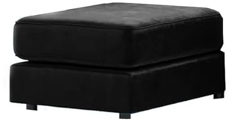 New Brooklyn Plush Velvet Black Footstool Living Room Accessory - Foam (Black, Footstool)