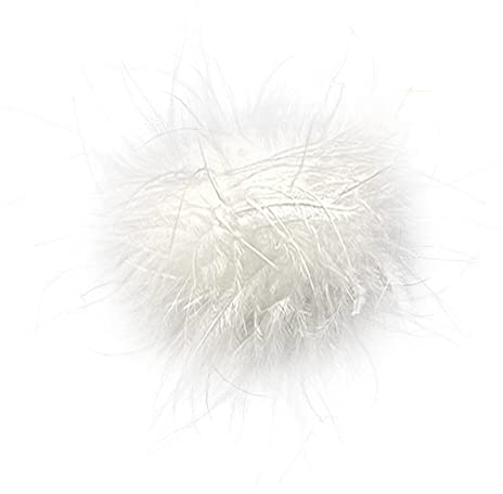 Broche Élégante pour Femme,MoreChioce Femmes Plume Broche Clip Style Vintage Plume Partie Décoration Broche Filles Décor Coiffe Naturel Plume D'autruche Collier Broche,Blanc
