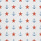 HEKO PANELS Stoff Oxford Wasserdichte Meterware Canvas-Stoff Polyester Stoff Zum Nähen Nähstoffe Dekostoffe Wasserabweisend Blickdicht Anker Sterne 5 Meter 155 x 500 cm