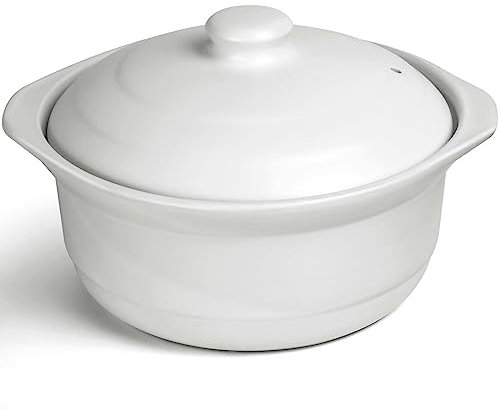 Clay Cooking Pots 3.4 Quart, Casserole Clay Pot with Lid Heat-resistant Ceramic Bowls Lid Ceramic Stockpot for Cooking Soup Rice Meat