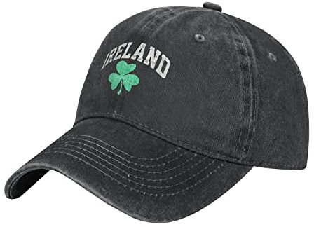 Oudrspo Vintage Ireland Irish Shamrock Vintage Washed Distressed Baseball Cap Dad Golf Hat für Männer Frauen