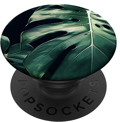 Tropisches botanisches exotisches Monstera-Blatt PopSockets mit austauschbarem PopGrip