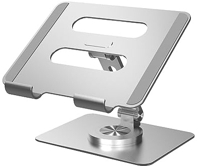 myWall Klappbare Halterung für Tablets & Smartphones HT18L, bis 14 Zoll, Tischhalterung Tablet, Handy Halterung, Ergonomisch einstellbar, 360° Drehung, Aluminiumständer, Tablet Ständer