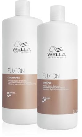 Wella Professionals Fusion Intense Repair Vorteils-Set – reparierende Haarpflege für kaputtes Haar – Set aus 1 L Shampoo und 1 L Conditioner – mit Aminosäuren und mikronisierten Lipiden