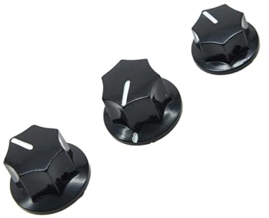 Gitarre Teile Ersatz Schwarz 2 Stück Große Und 1 Stück Kleine Set Mit 6,3 Mm Großen Und Kleinen 6,3-mm-Knöpfen Set Gitarrenzubehör