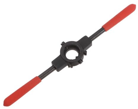 QUARKZMAN Chiave Filiere, Filettature Iardeche M4.5-M6 (Iardeco) / 3/16-1/4 (Unc/Unf) / Filiere rotondo 20mm Diametro Esterno, Porta Filiere da 20mm x 7mm con Manico Plastica