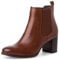 Tamaris Donna Chelsea Leder Blockabsatz Bequem, Muscat, 37 EU