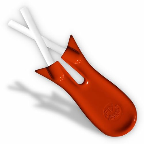 HESTENBERG Solingen Germany FIX Keramik Kreuzschleifer, geeignet als Schleifer, Messerschärfer & Scherenschärfer (Rot)