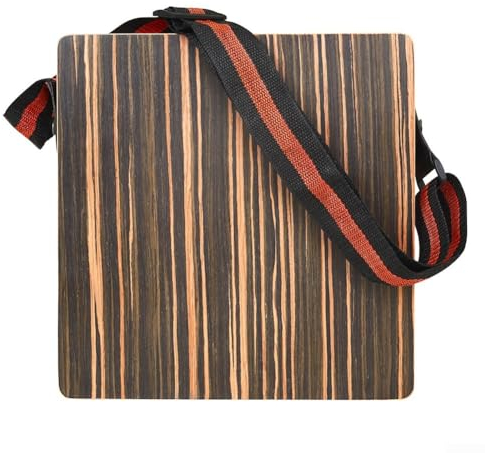 Percussion Travel Cajon Instrument – mit einem Box-Drumgurt und einer Tragetasche – tragbare Trommel, flache Handtrommel, hölzernes Percussion-Instrument (CAJON)