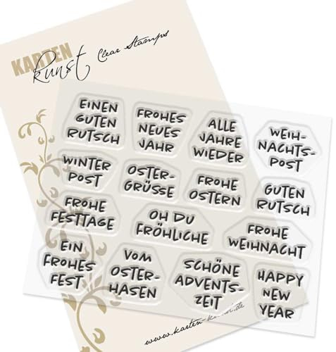 Karten-Kunst Clear Stamps KK-0250 Stempel Viele kleine Weihnachtsgrüße Silikonstempel