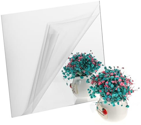 Sibba Selbstklebende Spiegel 20x20cm Acryl Klebespiegel Spiegelfliesen Spiegelblätter Türspiegel Wandspiegel DIY Flexibler Acrylspiegel zum Aufkleben Ganzkörperspiegel Dekospiegel Wanddekoration 1st