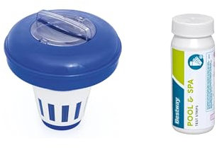 Bestway Flowclear Schwimmbad-Testset, 16,5 cm Durchmesser, einfache Überprüfung des Chemikaliengehalts, sauberes und kristallklares Poolwasser