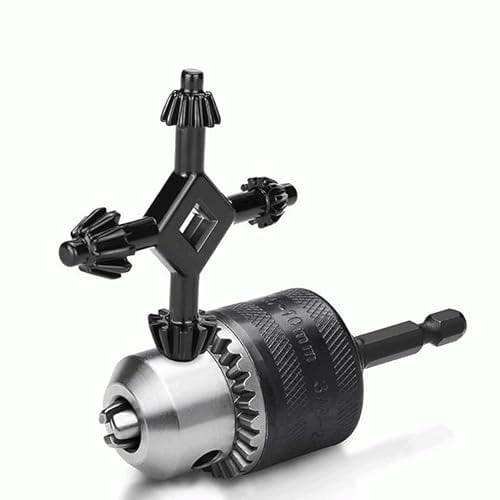 TECHZOCO Llave de Portabrocas para taladro, Llave apretar taladro, Llave de Mandril, Llave para mandril taladro, Llave de taladro, Apto para Mayoría Los Taladros, Acero, 6 mm, 10 mm, 13 mm, 16 mm