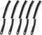 NCS35® BLACK 5-Pack Crevice Cleaning Brushes – Stiff Bristle Gap Scrubbers for Tile Grout, Window Tracks, Sink Edges & Narrow Spaces – Durable Plastic Handle – Ideal for Home & Kitchen