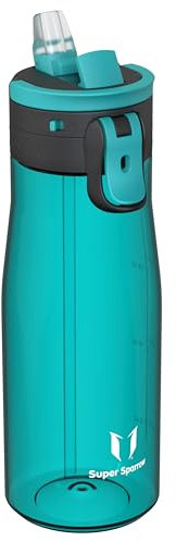 Sparrow Borraccia 1L - TouchFlow Bottiglia Senza BPA - Senza Perdite Borraccia Cannuccia - Borracce Sportiva Flusso Rapido Con Un Clic per Scuola, All'aperto