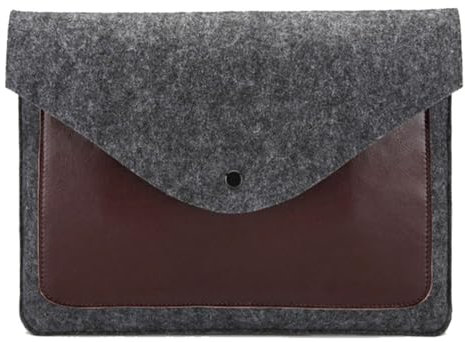 Housse de protection légère en feutre pour ordinateur portable 14,1/14,6 - Compatible avec Asus Dell Thinkpad Notebook Chromebook Ultrabook, Apple MacBook Pro (gris foncé, 14)