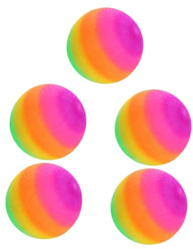Supvox 5 Stück Regenbogen-Wasserball Strand federnd Und sandspielzeug Beach Toys for pufferball kickbo buntes Ballspielzeug Sprungball für zu Hause PVC Colorful