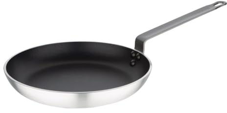 Vogue Frypan Aluminium Non, stick Teflon Platinum Plus, 280x45 mm 11'x1.8 Inches | Offers 45mm depth and 11-inch diameter with advanced Platinum Plus coating for durable commercial-grade cooking.