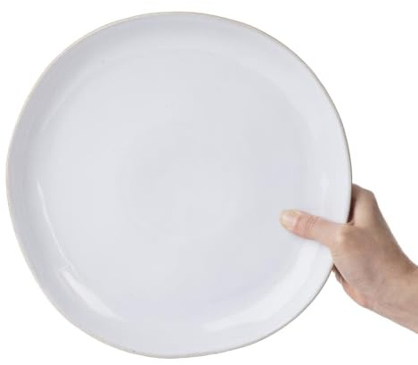 Olympia Raw Recycled Clay Coupe Plates 260mm, Natural, 6 Pack | Vitirified rim protects against chipping in busy commercial environments, providing maximum durability for cafes.