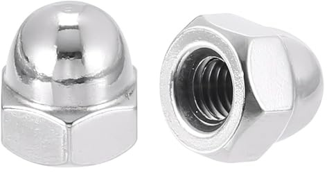 MIETONG 10 Stück Hutmuttern M8 (8mm) Edelstahl 304 Kappenmuttern Sechskant Hutmuttern für Schrauben Gewindestangen & Gewindebolzen für Fahrrad Maschinen Autoteile Hutmutter Deckelmuttern