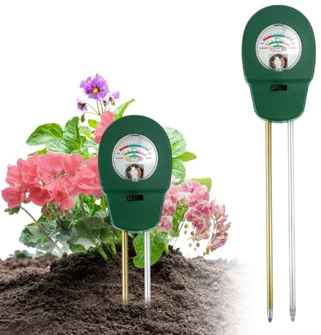 PlsMupn Bodentester 3-in-1, 2025 Neu Bodenmessgerät, Hydrometer für Feuchtigkeit, Licht und PH, PH Wert Messgerät für Garten, Balkon, Zimmerpflanzen (kein Batterien erforderlich)-A