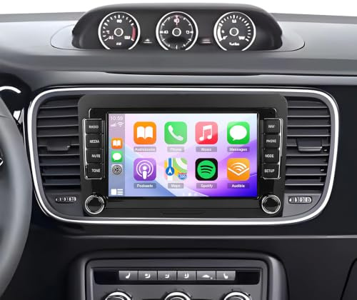 Radio de coche doble DIN de 7 pulgadas para VW Be-e*tle 2012-2019 GPS Navi Wireless Carplay Android 14 IPS pantalla de coche estéreo Bluetooth cámara trasera Head Unit Mirror Link FM/RDS SWC 2+32G