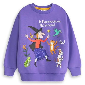 Gruffalo Characters Jungen Sweatshirt | Options Stickman, Zog, Room On The Broom Witch | Unisex Kinder Langarm Rundhals Top Print | Streetwear Merch für Kinder