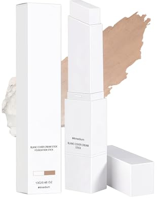 Facelove Foundation Stick, Facelove Fond De Teint Coréen Stick 2 En 1 Avec Pinceau Intégré, Fond De Teint Blanc Qui S'adapte à Ta Peau, Maquillage Hydratant à Couverture Modulable (4#Medium)