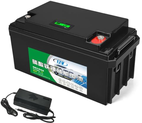 JHKJ Batterie au Lithium LiFePO4 12 V 66 Ah à décharge Profonde, Batterie Rechargeable Haute capacité 12 V pour Camping-Cars et caravanes, Stockage d'énergie Solaire