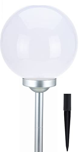Bola de luz Solar LED - Bola de luz de 20 cm en Blanco cálido Ajustable en 2 Alturas - lámpara de jardín con luz Solar Bola Solar