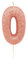 Anniversary House Metallic Rose Gold Glitter Candle, Number 0, Birthday Cake Topper, 7 Centimeters, AHC50/0