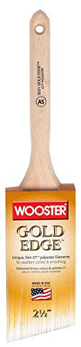Wooster Brush E5231-2.5 Gold Edge Angle Sash Paintbrush, 2.5-Inch Size