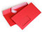 Briefumschläge DIN lang C6/5 114x229 mm rot 120 g/m² mit Fenster haftklebend (206AF) (100)