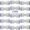 CESFONJER 15 PCS Wasserzulaufleitung Universal Anschluss-Set, RO Wasserfilter Fitting, 6,35mm (1/4) Pushfit gerade Stecker für Wasserrohr, drücken, Kühlschrankschlauch