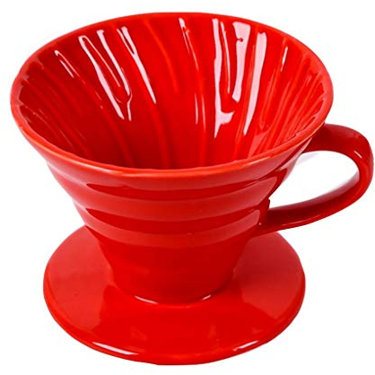 ACMEDE Filter Porzellan-Kaffeefilter Größe 1x2/1x4 1 Loch Kaffeeefilter Permanent Kaffeefilter - Handfilter Kaffee für 1-4 Tassen/1-2 Tassen Porzellanfilter