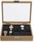 LAUBLUST Uhrenbox MDF 10 Fächer - ca. 26 x 21 x 7 cm, Naturbraun | Uhrenkasten mit Glas-Deckel