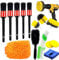 MAQ Auto-Reinigungsbürsten-Set, 14-teilig, Auto-Detail-Reinigungsbürsten-Set, Detail-Autobürste für die Detaillierung von Auto-Innenraum, Außen, Motor, Lüftungsschlitzen, Armaturenbrett, Emblemen