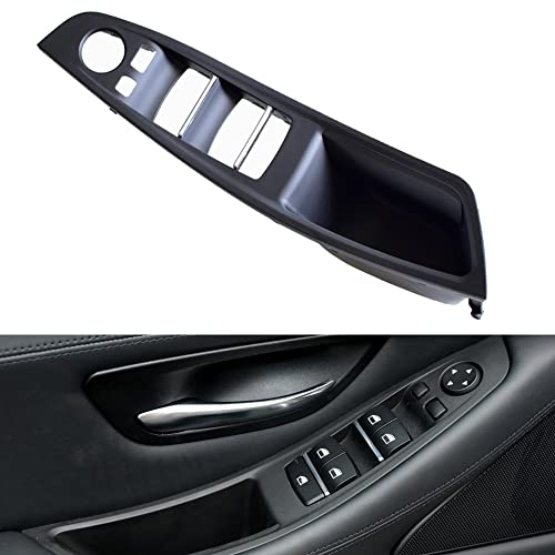 Türgriff für die Fahrerseite für BMW 5er-Serie F10 F11, Fensterschalter, Armlehne, Fahrersitz-Tastenschalter, Rahmen Aufbewahrungsbox für BMW 520 523 525 528 530 535 2010–2016 (schwarz)
