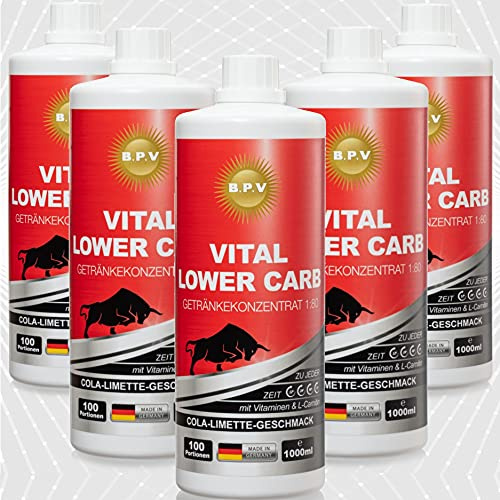 Vital Low Carb Mineraldrink Konzentrat 1L Getränke-Sirup +Vitamine & L-Carnitin (Johanisbeer)