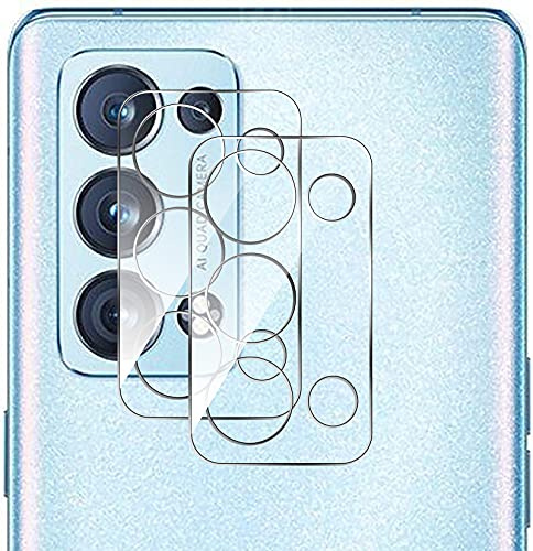 GIOPUEY Caméra Arrière Protecteur pour Oppo Reno 6 Pro 5G, [Lot de 2] 2.5D Verre Trempe Caméra Protecteur, [Résistant aux Rayures] Protection écran Camera pour Oppo Reno 6 Pro 5G