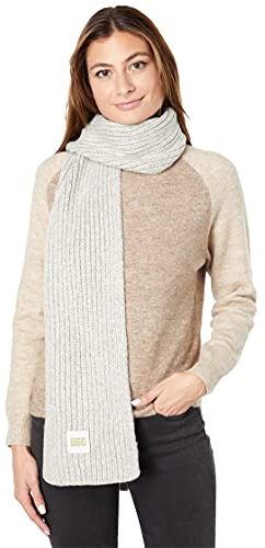 UGG Damen W Chunky Rib Knit Scarf W Grob Gerippter Strickschal, Light Grey, O/S