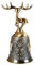 FONDUO Gold Tischglocke Handglocke, Weihnachten Glocke Dekorationen, Rentier Glocken, Rezeptionsklingel Tischklingel Anrufsglocke, Abendessen am Empfang,Hotelservice,Meditationsgebet, (Retro Hirsch)