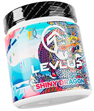 LevlUp Shiny Dragon - Gaming Booster Pulver mit Koffein, wenig Zucker und langanhaltender Wirkung - Gaming Drink für längere Sessions und Fokus