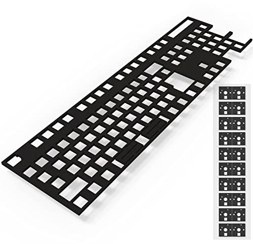 RunJRX Filz-Tastatur, PCB-Schaumstoff, 108-Layout, Poron-Switch-Pads, 120 Stück und Tastatur-Schalldämpfer für benutzerdefinierte Tastatur