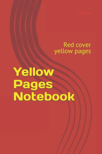 Yellow Pages Notebook: Red cover yellow pages