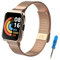 WindRen Correa Compatible para Xiaomi/Redmi Watch 2 Lite Metal Correas, Pulsera de Repuesto de Acero Inoxidable Hebilla Ajustable Correa para Xiaomi Watch 2 Lite (reloj no incluido)