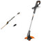 WORX WG252E.9 18V (20V Max) Cordless Pole Hedge Trimmer 45cm-Body Only & WG157E.9 18V (20V MAX) 2.0Ah Cordless 25cm Grass Trimmer-Body ONLY, 20 V, Black