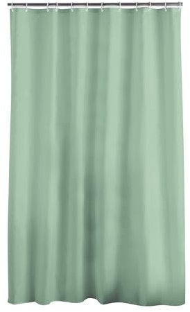 Douceur d'Intérieur, Rideau de Douche avec Crochets (180 x 200 cm) Essencia Tilleul, Polyester